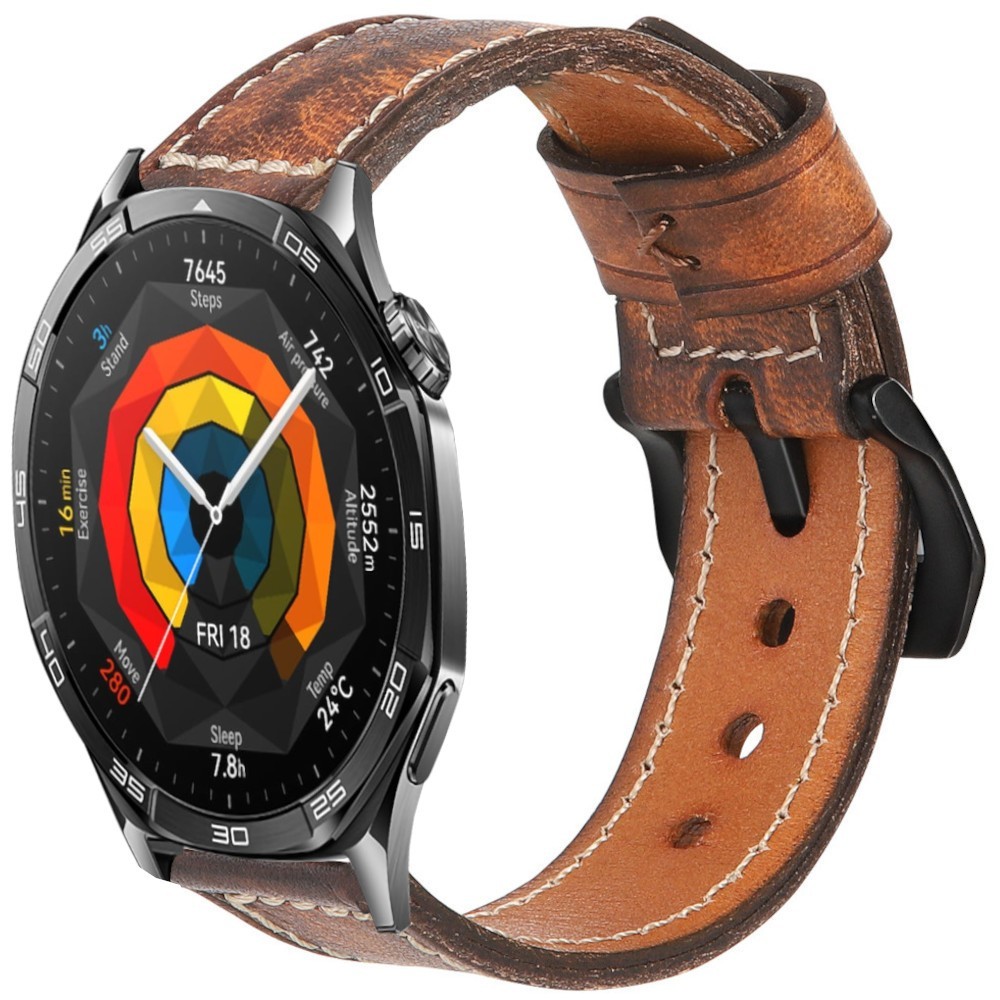 Estuyoya Correa cuero Huawei Watch GT 5 - 46mm hecha a mano marrón