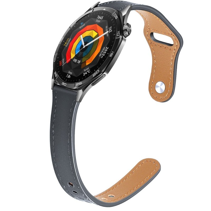 Estuyoya Correa cuero Slim Huawei Watch GT 5 - 46mm negro