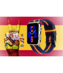 Correa de Nylon para Apple Watch con los colores de la bandera de España iWatch 38mm, 42mm Series 4 3 2 1 Serie