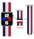 Pulsera de Nylon para Apple Watch con los colores de la bandera de Francia iWatch 38mm, 42mm Series 4 3 2 1