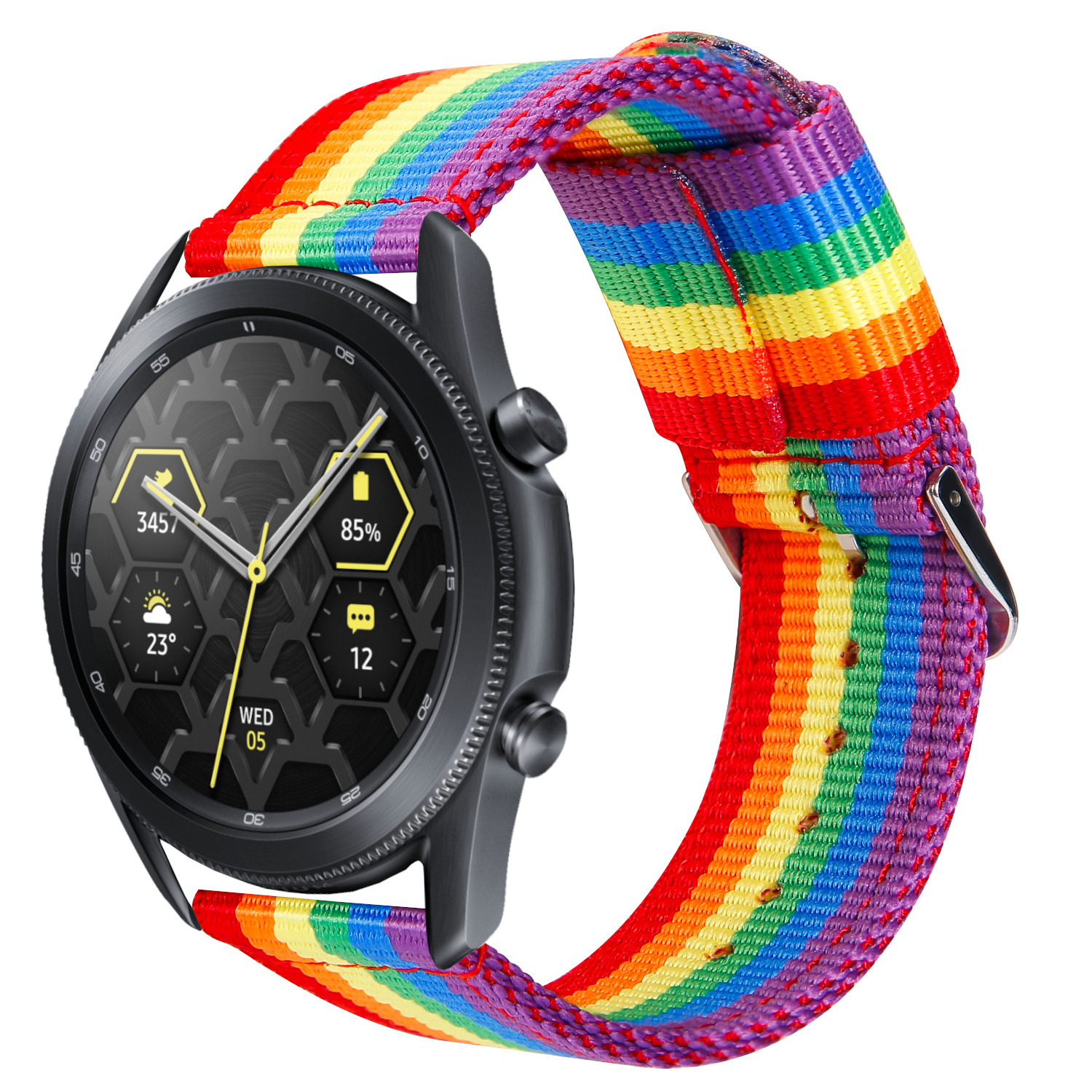 Pulsera para Samsung Galaxy Watch 3 45mm / Gear S3 Frontier / Classic, 22MM Orgullo Gay LGTBI - Estuyoya