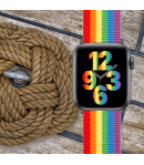 Pulsera de Nylon para Apple Watch con los colores Orgullo Gay LGBT Arco Iris iWatch 38mm, 42mm Series 4 3 2 1