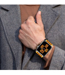 Pulsera de Nylon para Apple Watch con los colores de la bandera de Cataluña 42mm iWatch Series 4 3 2 1 - Plata