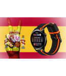 Pulsera de Nailon para Huawei Watch GT 2 / GT Sport / GT Classic / Fashion / GT Active Colores de España 22mm - Lineblack