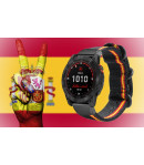 Pulsera de Nailon para Garmin Fenix 6X / 6X Pro/ 5X / 5X Plus / 3 / 3 HR Colores Bandera de España Transpirable - Lineblack