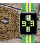 Pulsera de Nailon para Apple Watch 6/5/4/3/2/1/SE/Nike+ Bandera de Brasil