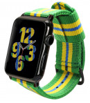 Pulsera de Nailon para Apple Watch 6/5/4/3/2/1/SE/Nike+ Bandera de Brasil
