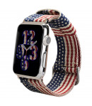 Pulsera de Nailon para Apple Watch 6/5/4/3/2/1/SE/Nike+ Bandera de EEUU