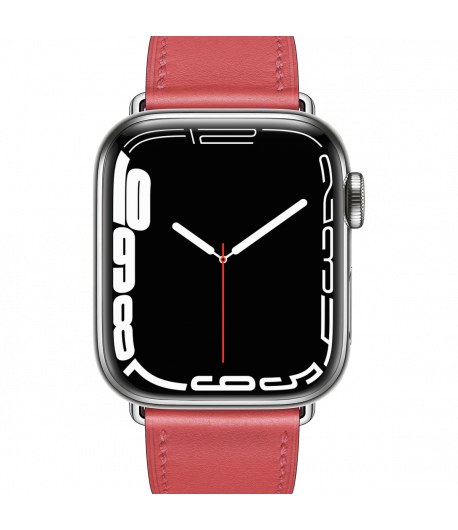 Correa de Piel para Apple Watch Fina y Elegante iWatch Series 7 / 6 / 5 / 4 / 3 / 2 / 1 / SE - Rojo