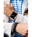 Correa de Piel para Apple Watch Fina y Elegante iWatch Series 7 / 6 / 5 / 4 / 3 / 2 / 1 / SE - Marrón