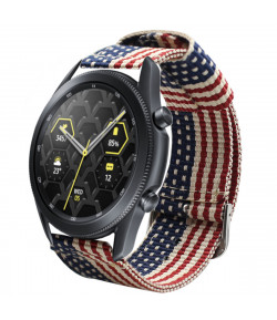 Pulsera para Samsung Galaxy Watch 3 45mm / Gear S3 Nailon 22MM Bandera EEUU