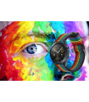 Pulsera para Samsung Galaxy Watch 3 45mm / Gear S3 Nailon 22MM Orgullo Gay Black