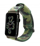 Pulsera de Nailon para Apple Watch 42mm/44mm iWatch 6/5/4/3/2/1/SE Camuflaje del Ejercito