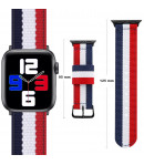 Pulsera de Nylon para Apple Watch con los colores de la bandera de Francia iWatch 38mm, 42mm Series 4 3 2 1