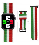 Pulsera de Nylon para Apple Watch con los colores de la bandera de Italia iWatch 42mm Series 4 3 2 1