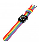 Pulsera de Nylon para Apple Watch con los colores Orgullo Gay LGBT Arco Iris iWatch 38mm, 42mm Series 4 3 2 1
