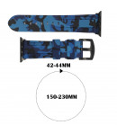Pulsera de Silicona para Apple Watch Colores Camuflaje del Ejercito iWatch Series 7 / 6 / 5 / 4 / 3 / 2 / 1 / SE - Azul