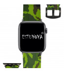 Pulsera de Silicona para Apple Watch Colores Camuflaje del Ejercito iWatch Series 7 / 6 / 5 / 4 / 3 / 2 / 1 / SE - Verde