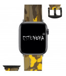Pulsera de Silicona para Apple Watch Colores Camuflaje del Ejercito iWatch Series 7 / 6 / 5 / 4 / 3 / 2 / 1 / SE - Amarillo