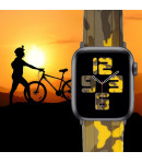 Pulsera de Silicona para Apple Watch Colores Camuflaje del Ejercito iWatch Series 7 / 6 / 5 / 4 / 3 / 2 / 1 / SE - Amarillo