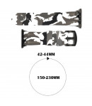 Pulsera de Silicona para Apple Watch Colores Camuflaje del Ejercito iWatch Series 7 / 6 / 5 / 4 / 3 / 2 / 1 / SE - Blanco