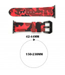 Pulsera de Silicona para Apple Watch Colores Camuflaje del Ejercito iWatch Series 7 / 6 / 5 / 4 / 3 / 2 / 1 / SE - Rojo