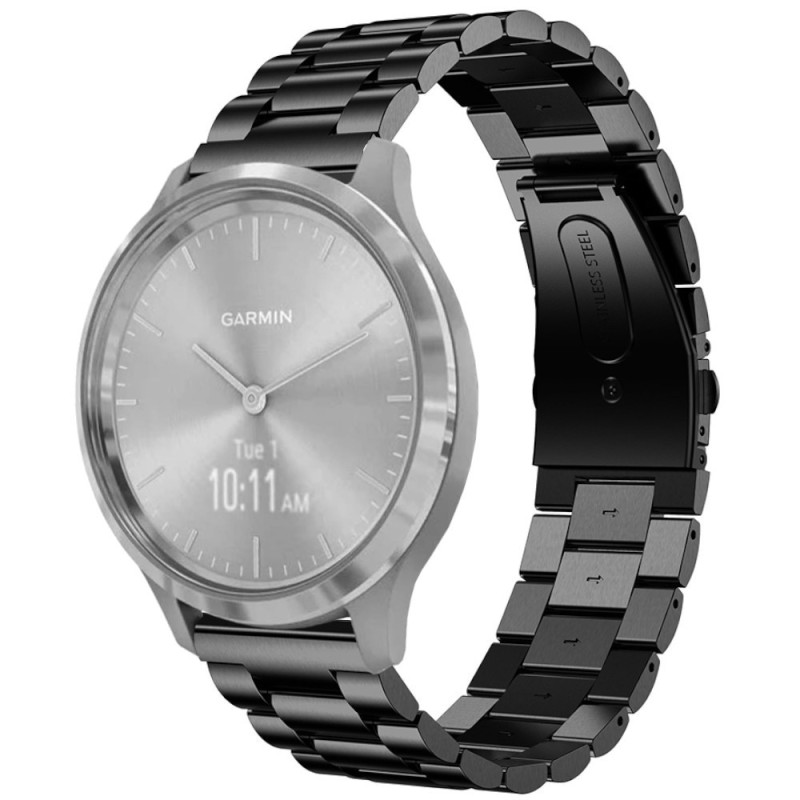 Estuyoya Correa metal acero Garmin Vivomove 3 negro